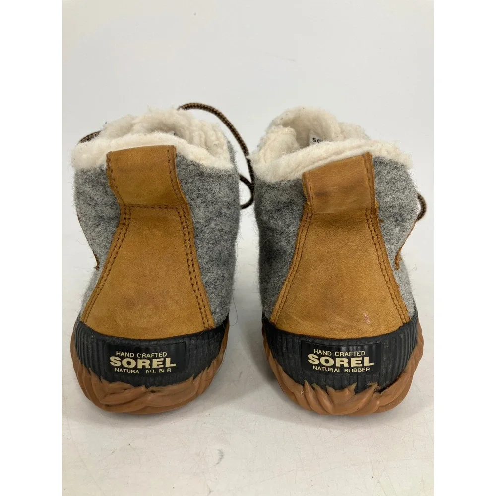 Sorel Out N About Plus Conquest Boots Womens 8 Gray Black Excellent Waterproof
